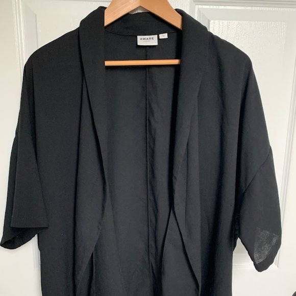AWARE by Vero Moda L black open front top - Picture 1 of 4